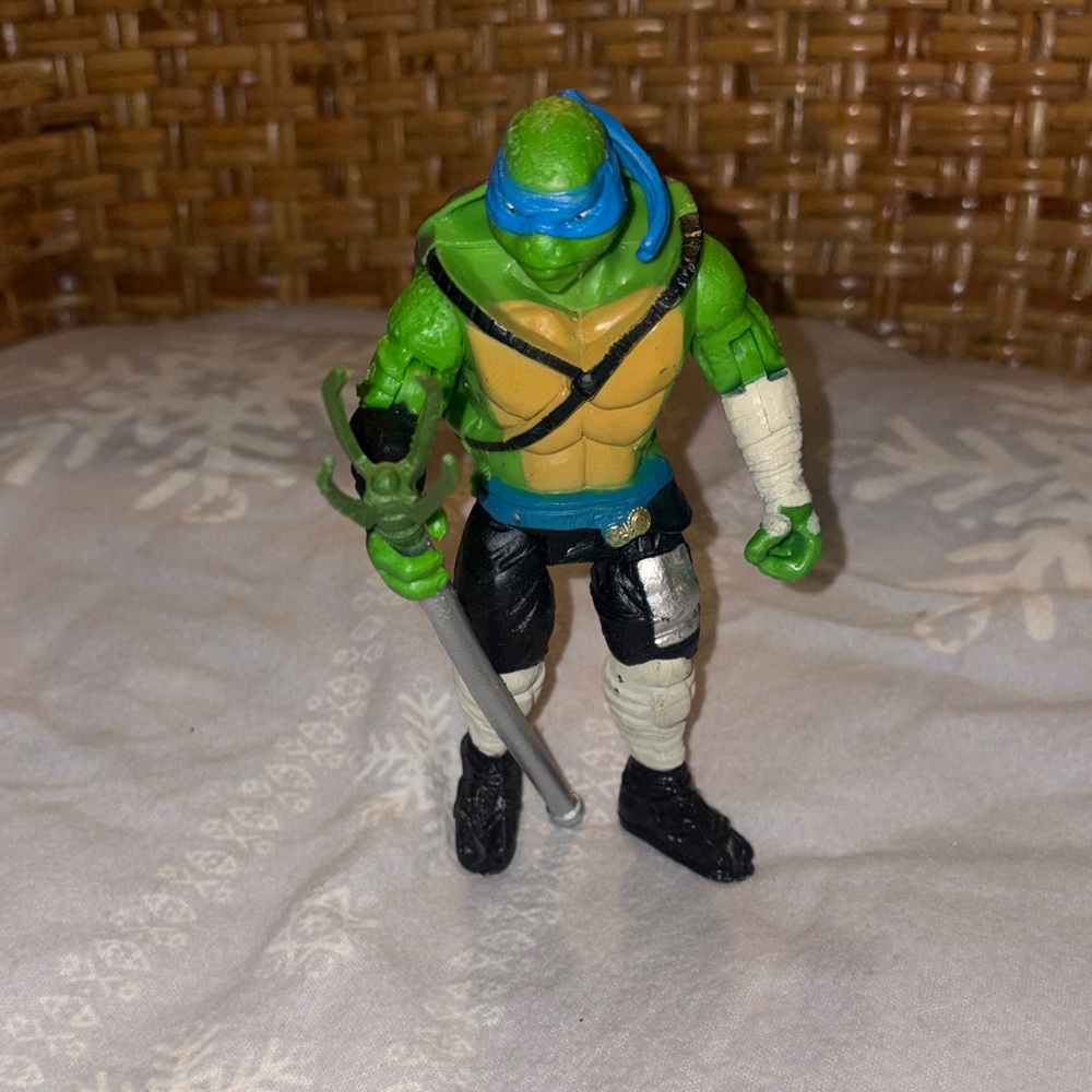Ninja Turtle Action Figure with Green and Blue Details